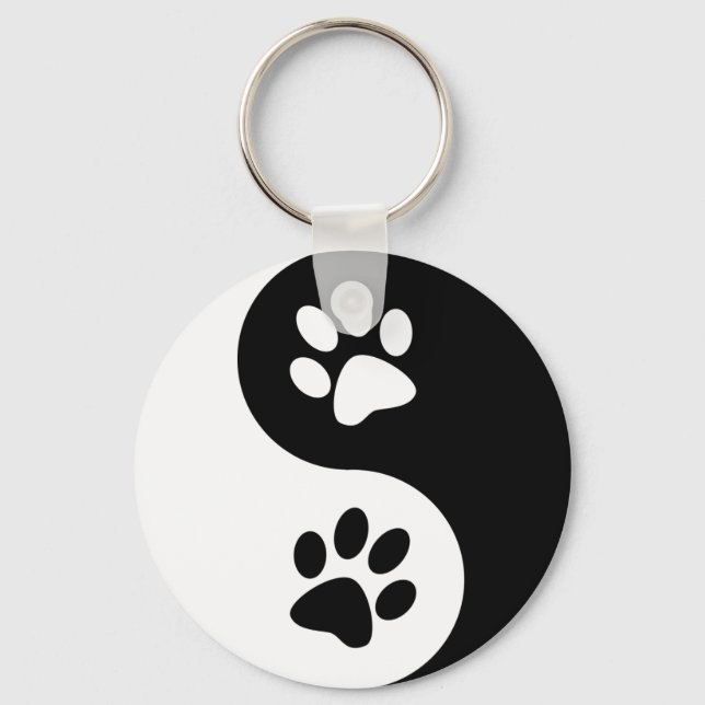 Chaveiro Yin Yang Dog Paws (Frente)