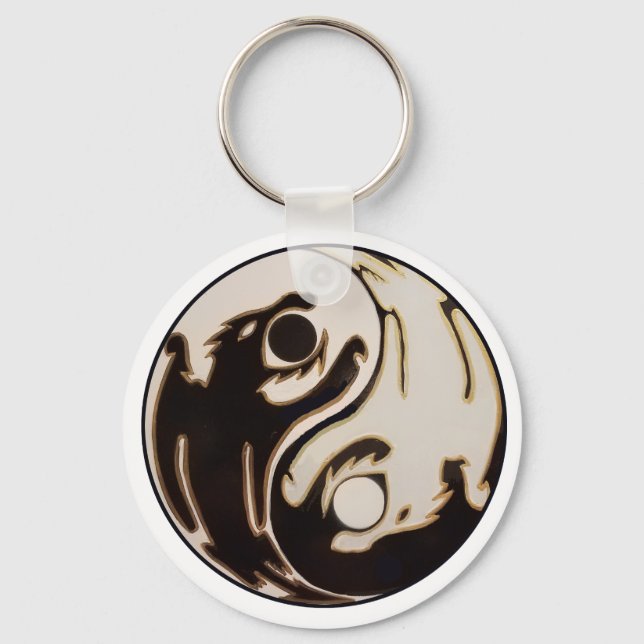 Chaveiro Yin yang Double Dragon (Frente)