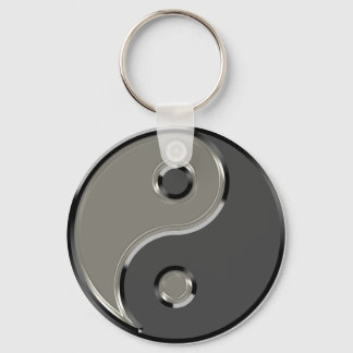 Chaveiro Yin Yang em 2 Cinzas
