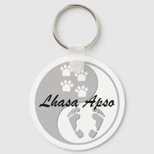Chaveiro yin yang lhasa apso