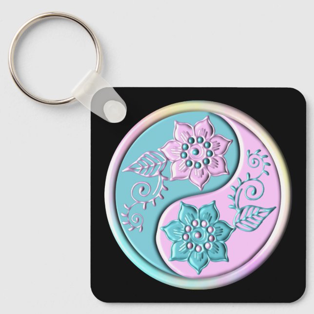 Chaveiro Yin Yang Pastel (Frente)