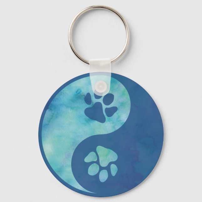 Chaveiro Yin Yang Paw Blue (Frente)