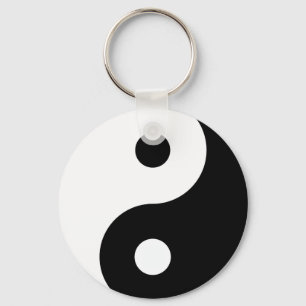 Chaveiro Yin Yang, preto e branco