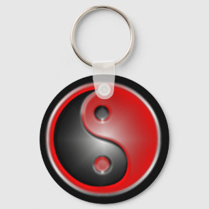 Chaveiro yin-Yang-vermelho