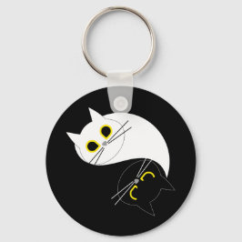 Chaveiro YIN YANG Zen Cat Key Ring