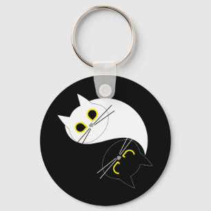 Chaveiro YIN YANG Zen Cat Key Ring