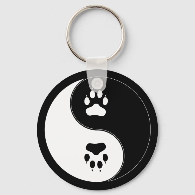 Chaveiro Ying Yang Paw Print (Frente)