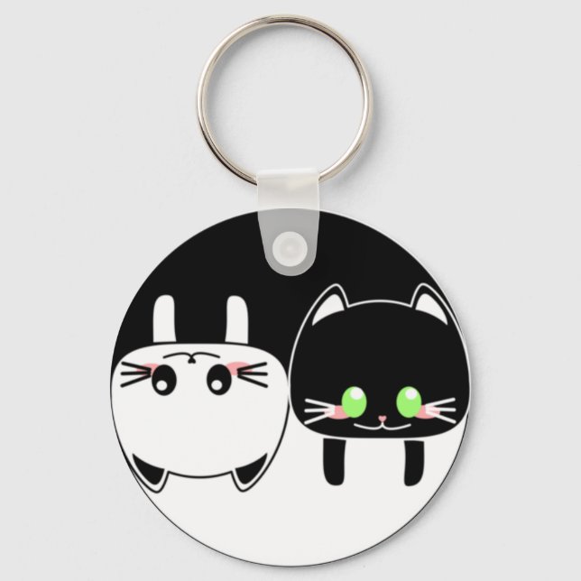Chaveiro YingYang Cats (Frente)