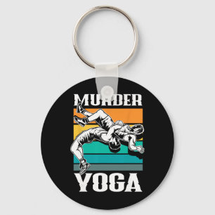 Chaveiro Yoga Assassino Engraçado Retro Vintage Lutador Lut