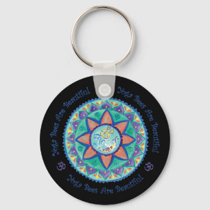 Chaveiro Yoga Bees Om Mandala 