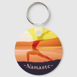 Chaveiro Yoga Instrutor Sun Salutation Crescent Moon Pose