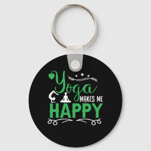 Chaveiro Yoga Lover   Yoga me faz feliz