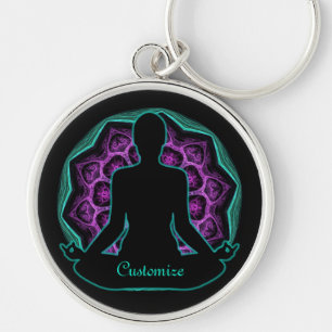 Chaveiro Yoga Mandala personalizada
