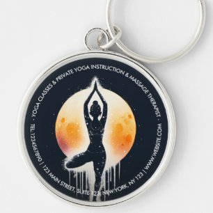 Chaveiro Yoga Meditation Instrutor Tree Pose Full Moon