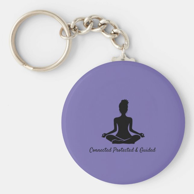 Chaveiro Yoga pose Mindtness Citação Keyring (Frente)