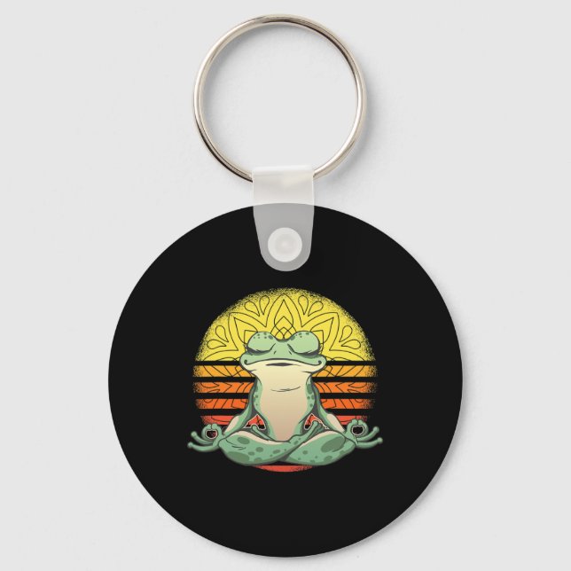 Chaveiro Yoga Sapo Meditação Esporte  (Frente)