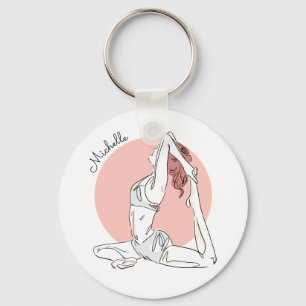 Chaveiro Yoga Woman chaves de nome personalizado