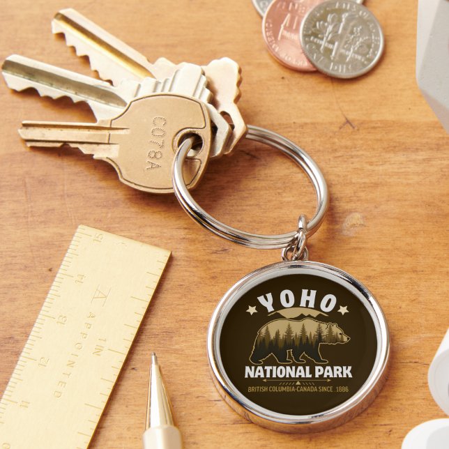 Chaveiro Yoho National Park Canada – Bear & Forest Landscap (Criador carregado)