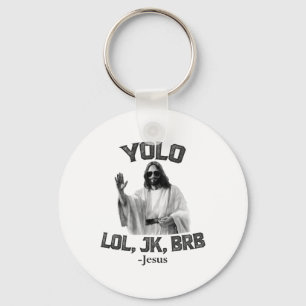 Chaveiro Yolo Lol Jk Brb Jesus Engraçado Páscoa Cristãos Re