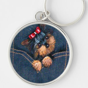 Chaveiro Yorkie Puppy no bolso