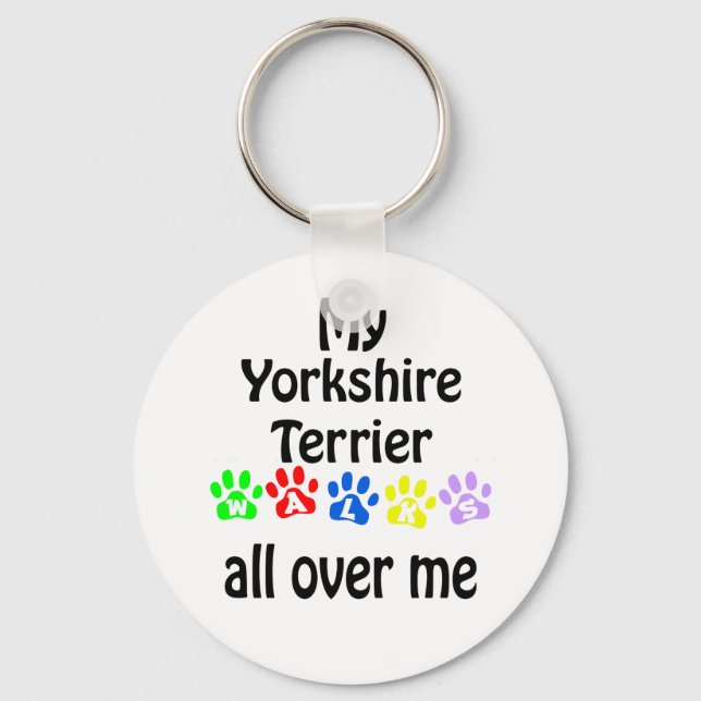 Chaveiro Yorkshire Terrier Walks Design (Frente)