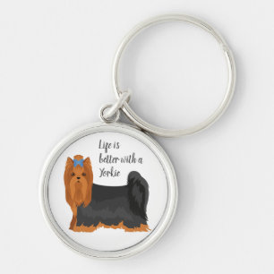 Chaveiro Yorkshire terrier. Yorkie Key chaveiro. Qualquer c