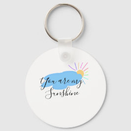 Chaveiro you are my sunshine yellow orange sun rays clouds