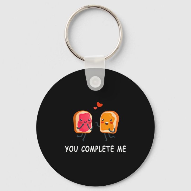 Chaveiro You Complete Me Cute Valentines Day Peanut Butter  (Frente)