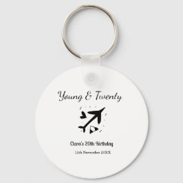Chaveiro Young and twenty adventure happy birthday add name