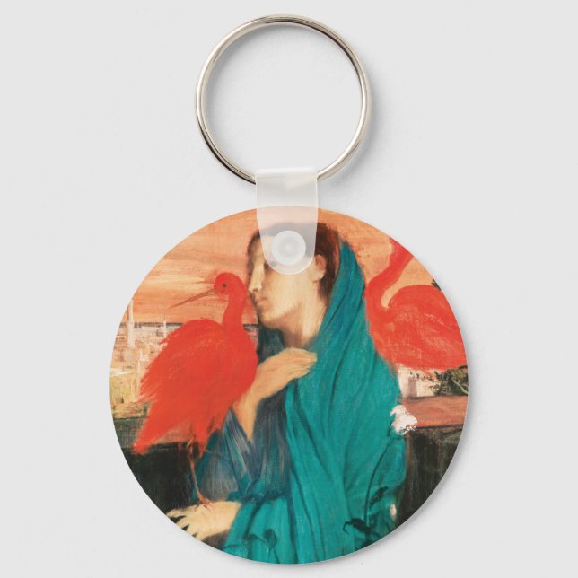 Chaveiro Young Woman with Ibis Fine Art by Edgar Degas (Frente)