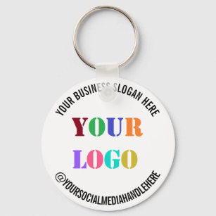 Chaveiro Your Business Logo Promotional Social Media Handle