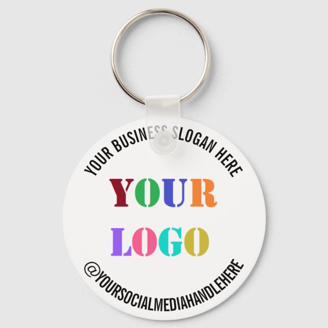 Chaveiro Your Business Logo Promotional Social Media Handle (Frente)