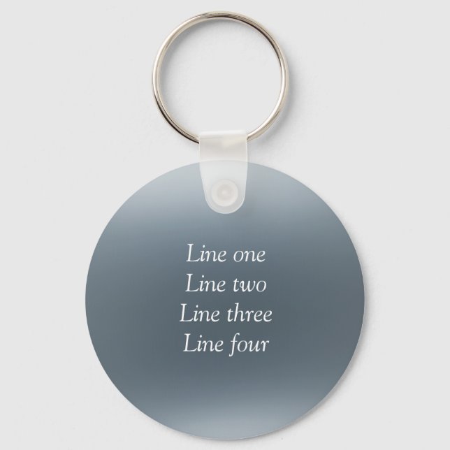 Chaveiro Your message here gray blue metallic background te (Frente)