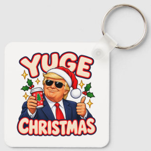 Chaveiro YUGE Natal Óculos de Sol de Alumínio de Dois Lados
