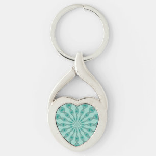 Chaveiro Yukka Verde e Pista de Rosa Kaleidoscópio