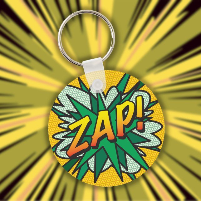Chaveiro ZAP Fun Retro Comic Book Pop Art (Criador carregado)