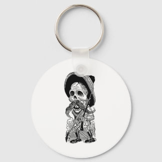 Chaveiro Zapatista Calavera. c. início dos anos 1900. Méxic