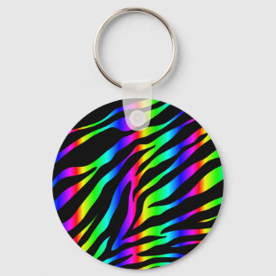 Chaveiro zebra arco-íris