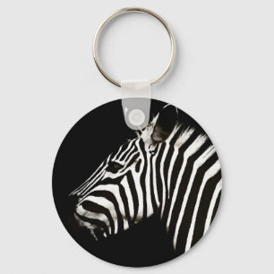 Chaveiro Zebra Black and White Stripes Animal