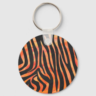 Chaveiro Zebra Black e Orange Impressão
