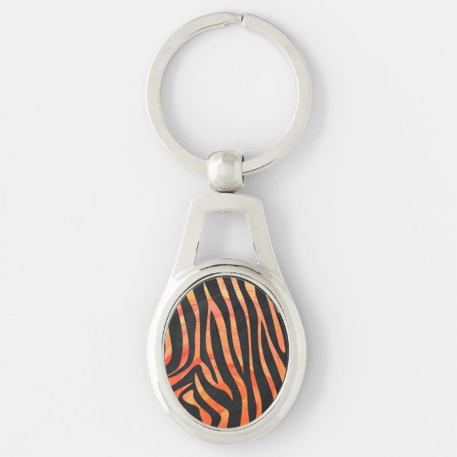 Chaveiro Zebra Black e Orange Impressão (Frente)