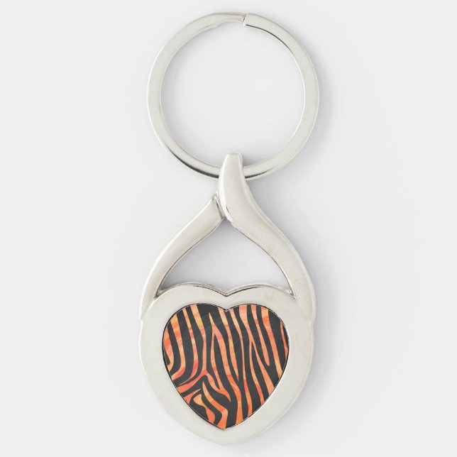Chaveiro Zebra Black e Orange Impressão (Frente)