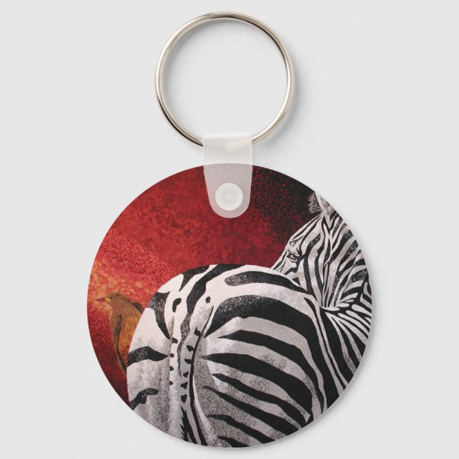 Chaveiro Zebra e Oxpecker (Frente)