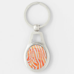 Chaveiro Zebra Orange e Impressão branco