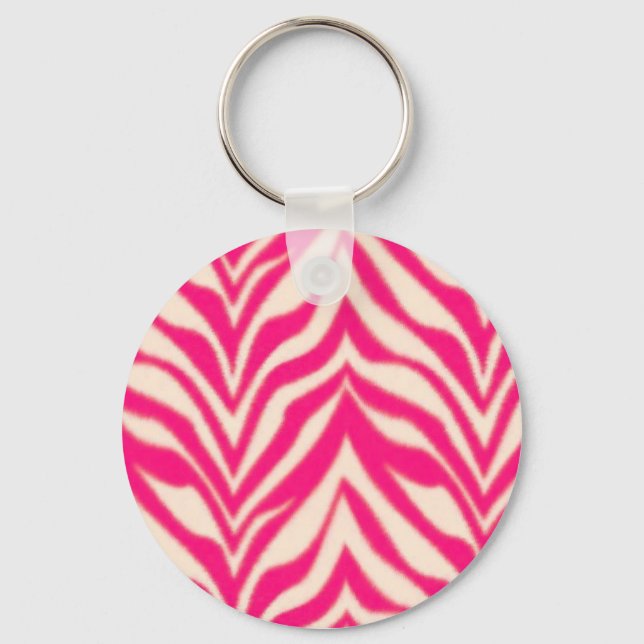 Chaveiro Zebra Rosa (Frente)