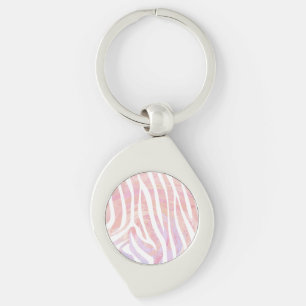 Chaveiro Zebra Rosa e Impressão branco
