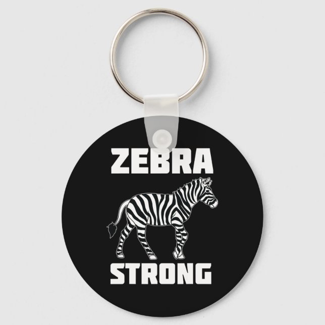 Chaveiro Zebra Strong Ehlers Danlos Síndrome de Sensibiliza (Frente)