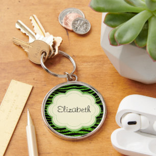 Chaveiro Zebra Verde, Zebra Brilhante, Impressão Zebra, Seu