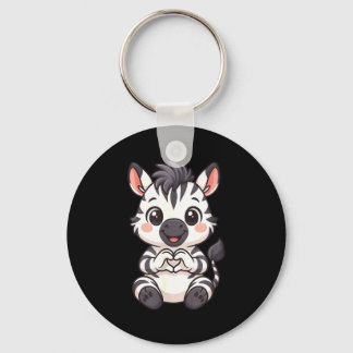 Chaveiro Zebra with heart women girls kids heart cute zebra