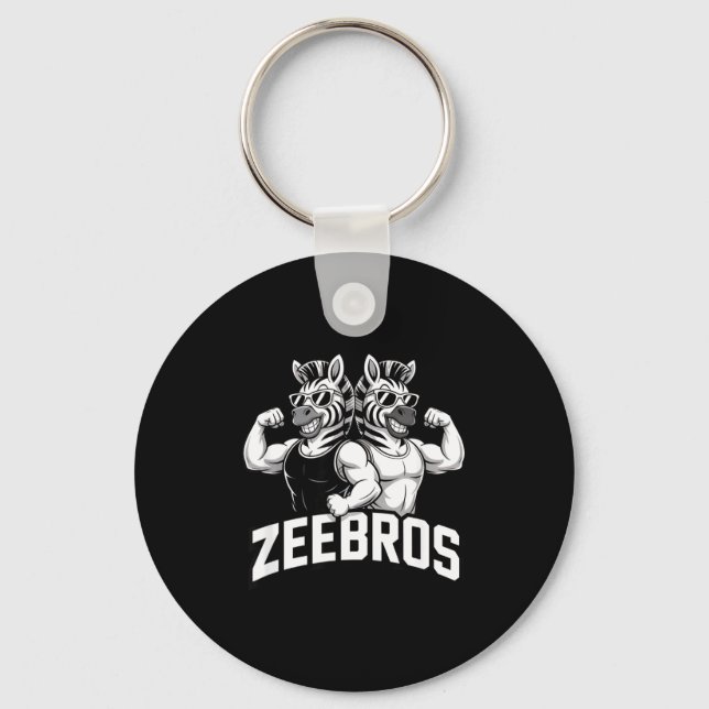 Chaveiro Zeebros Cute Zebra Duo Design For Zebros Lovers  (Frente)